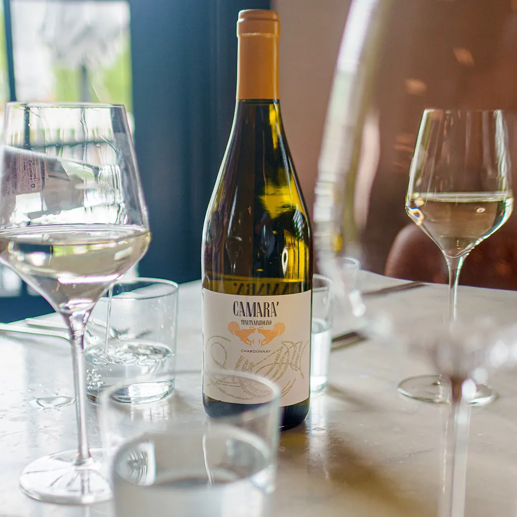 Curated wine selection at Salt & Vine Italian restaurant