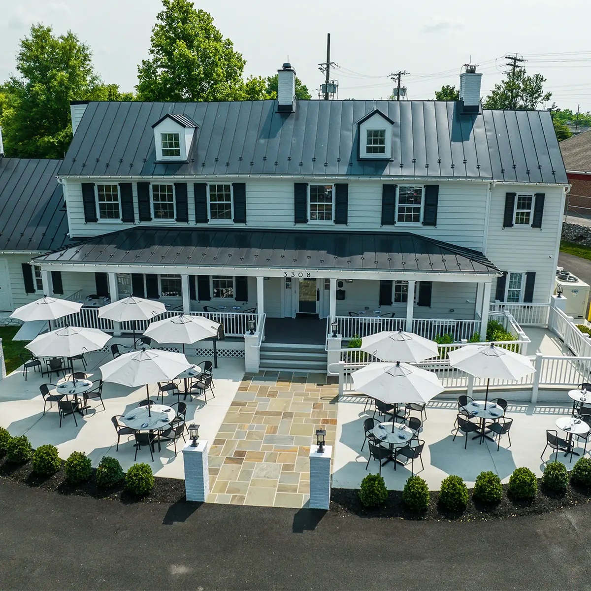 Salt & Vine Trattoria exterior at the historic Olney House